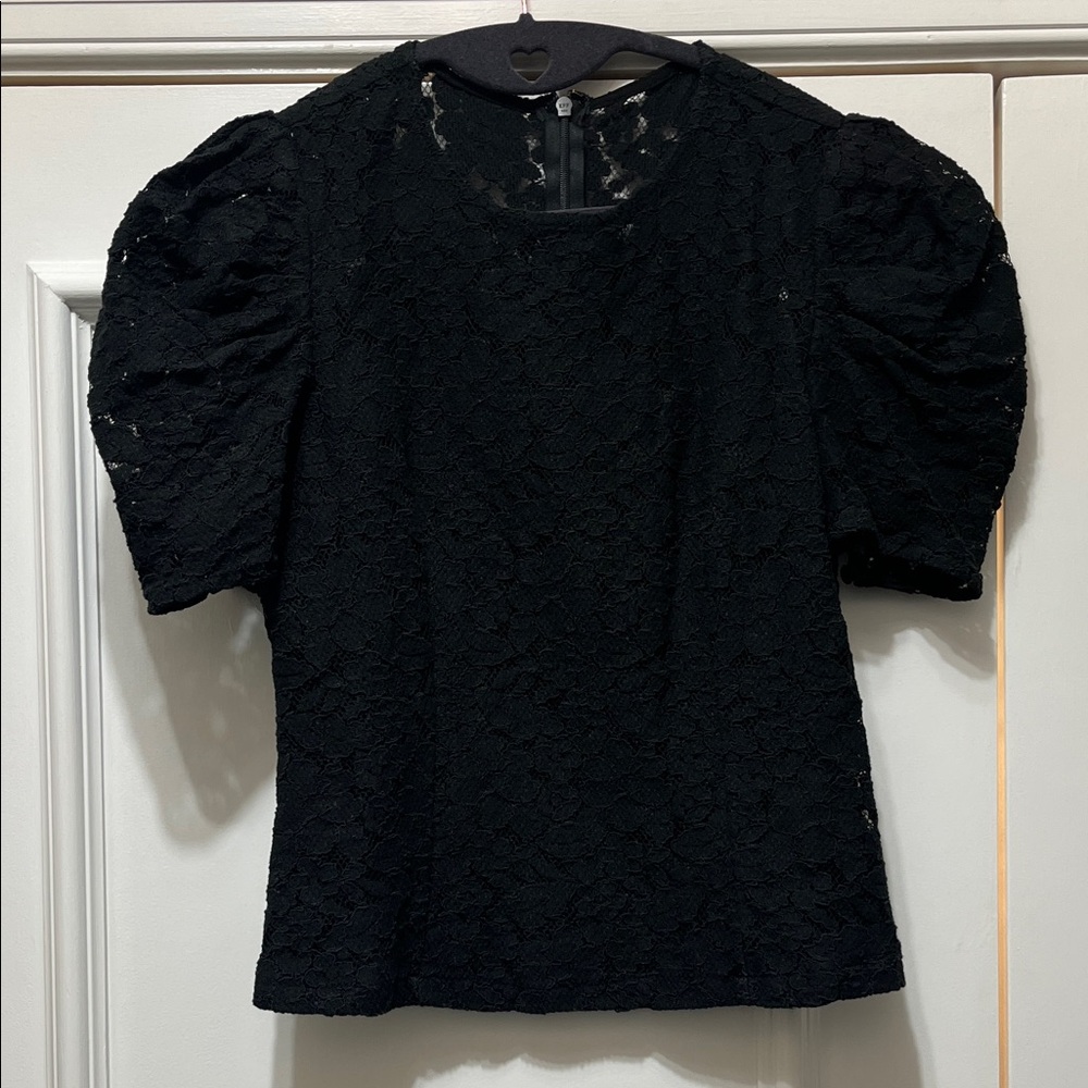 Elegant Black Lace Women's Top